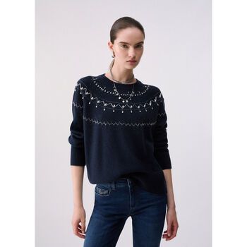 Liu Jo Jersey Punto en lana con bordados joya para mujer