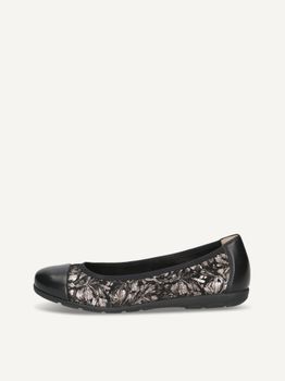 CAPRICE Ballerina, black, made of Leather, Size 36