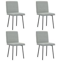 sillas de comedor 4 unidades terciopelo gris claro vidaxl