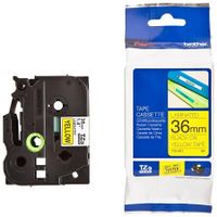 brother tze-661 original p-touch label tape 36mm x 8m black on yellow