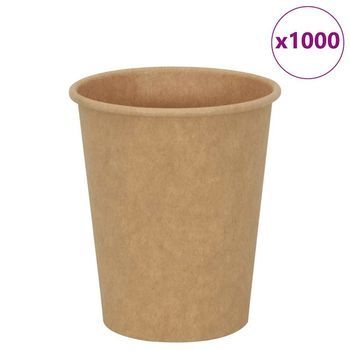Tazas De Café De Papel 1000 Uds 8oz 200ml Marrón Vidaxl