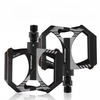 BENGGUO BG-4225 Pedales de bicicleta de nylon en forma de diamante con cojinetes DU dobles Pedales de bicicleta Reflecta