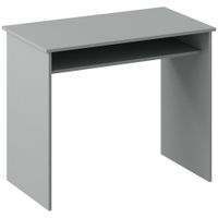homcom escritorio para ordenador sobrio depurado compacto con 1 balda tablero de particulas dim 90l x 50p x 74h cm gris   aosom espana