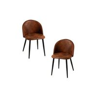 pack 2 sillas black vint polipiel de polipiel 743843 cm -