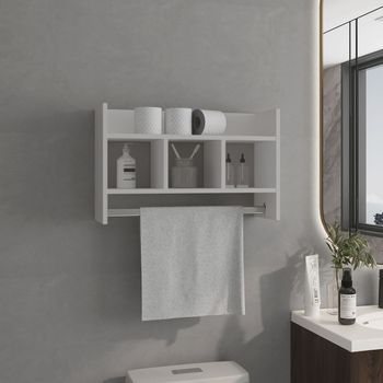 Franklin Estantería De Baño Con Barra Para Toalla Y Estantes