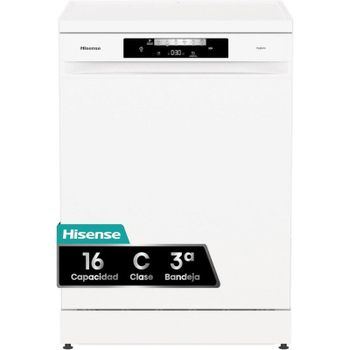Lavavajillas Hisense HS643C90W 16 servicios Clase C Secado Extra Control Táctil Blanco