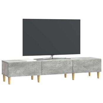 Mueble De Tv | Mueble De Salón | Gabinete De Tv Con Cajón Gris Hormigón 147 X 34,5 X 30 Cm