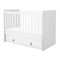 cuna de aglomerado con cajones hollee gris