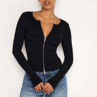 good american virgo ribbed-knit top - xs