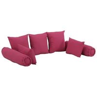 juego de cojines 7 piezas tela rosa vidaxl