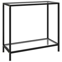 mesa de consola transparente vidrio templado 80x35x75 cm vidaxl