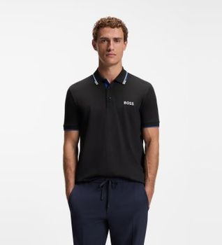 BOSS para hombre. 50469102 Polo Paddy Pro marino (S), Azul, Casual, Algodón, Manga corta