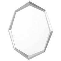 espejo de pared plateado 91 x 66 cm pieza decorativa octogonal oeno