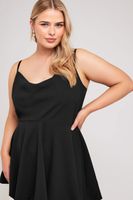 yours london top peplum negro de tirantes mujer curvy y tallas grandes yours london