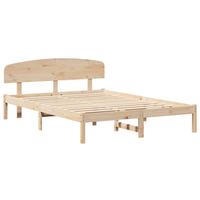 cama matrimonial  cama doble  estructura de cama con cabecera 150x200 cm madera solida de pino cfw95320