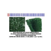 bambu seto artificial pvc hoja ancha pino verde 2 x 3 m