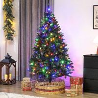 arbol de navidad de plastico metal homcom 110x110x180 cm verde