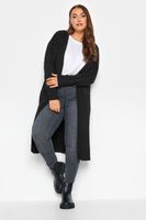yours cardigan largo negro de punto de ochos mujer curvy y tallas grandes yours