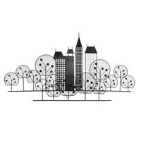 decoracion pared metal 105x6x56 edificio dorado