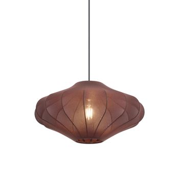 Lámpara colgante japandi marrón tela 50 cm