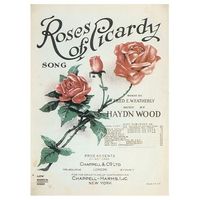 legendarte - portada de musica vintage roses of picardy - cuadro lienzo impresion digital cm 50x70