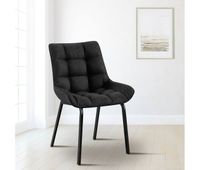 silla de comedor saranda tela gris titanio 57x58x84 cm