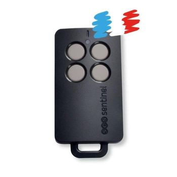 Mando de portal SCS SENTINEL 4 canales 433,92 MHz código rotativo gris