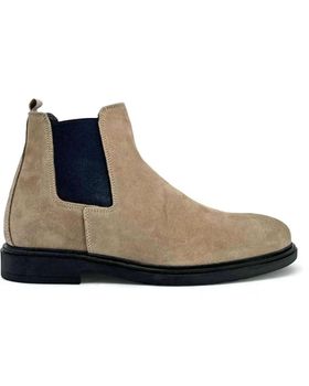 de DUCA DI MORRONE BOTINES CHELSEA DUCA DI MORRONE MARTINO DE ANTE TAUPE CON ELÁSTICO AZUL BROWN