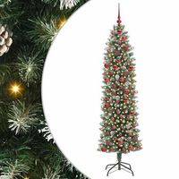 arbol navideno artificial delgado con 300 led verde y 180 cm vidaxl