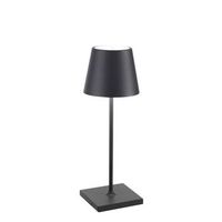 lampara de mesa led poldina pro mini gris oscuro recargable y regulable con bateria de hasta 12 horas