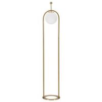 lampara de pie con esfera de cristal blanco o 28x168