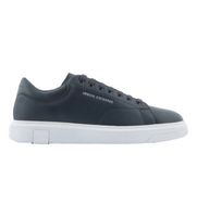 ax armani exchange para hombre xux123xv53400285 zapatillas de piel action marino 415 plano cordones casual