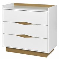 comoda blanco y madera