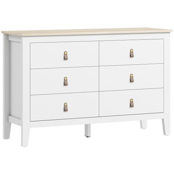 Cómoda para dormitorio 120x40x78 cm blanco