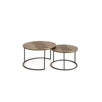 mesa y escritorio en hierro y aluminio negro y bronce