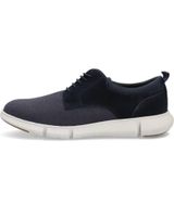 de geox zapato casual de serraje y cordoneras con suela de goma navy