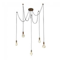 lampara colgante cord 5 luces