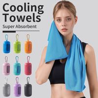toalla fria envuelta en silicona circular portatil toalla refrescante toallas de fibra de poliester de secado rapido accesorios de playa deporte y fitness