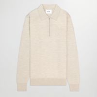 nn07 sergio wool quarter-zip polo shirt - xxl