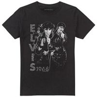 elvis presley camiseta leathered para mujer