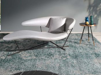 Mesa rincón redonda porcelánico mármol negro