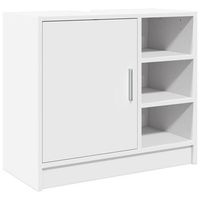 mueble de almacenaje  armario para lavabo madera de ingenieria blanco 63x29x55 cm