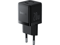 cargador de pared - baseus palm 20w carga rapida tamano extrapequeno simultanea control inteligente temperatura universal negro