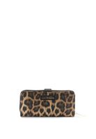 cartera grande con cremallera estampado leopardo y lettering leopard