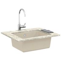 lavabo de bano moderno  lavabo beige 530 x 460 mm 80 cuarzo y 20 resina