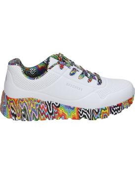 Zapatillas Para Mujer Skechers 314084l-wmlt Blanco Con Colores 37