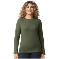 gildan camiseta manga larga softstyle para mujer