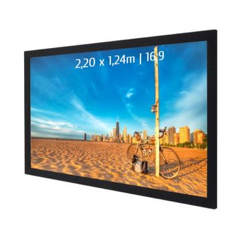 Kimex Pantalla de Proyección Fija con Marco 2.20x1.24m Formato 16:9