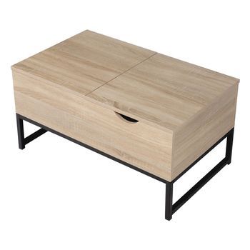 Mesa De Centro De Madera Con Tapas Elevadoras Lotta