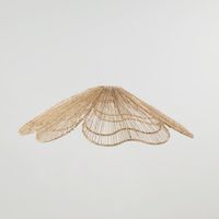 lampara de techo no electrificada de yute en flor o60 cm